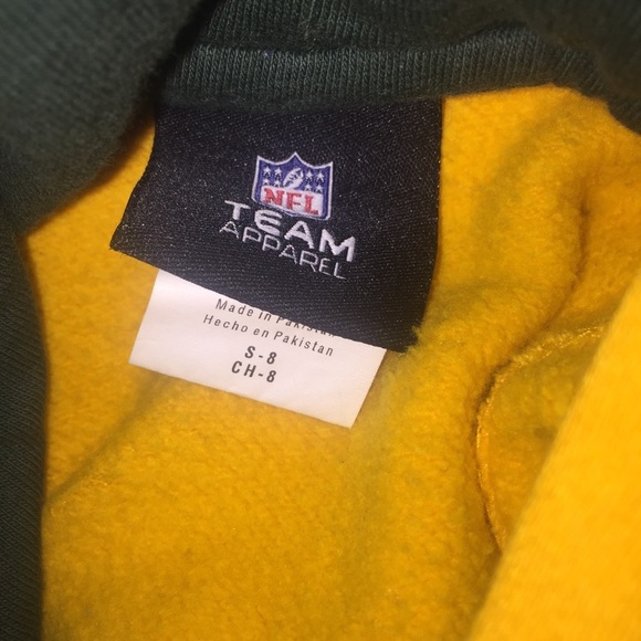 𝅺Kids nfl Green Bay packers hoody hoodie youth 8 S - Picture 4 of 4